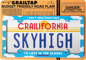 CRAILTAP LOST IN CLOUDS LOGO LICENSE PLATE FRAME