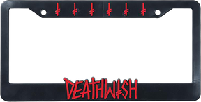 DEATHWISH DEATHSPRAY LICENSE PLATE COVER BLK/RED