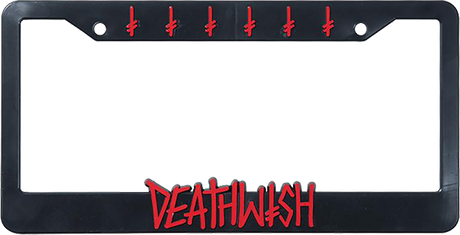 DEATHWISH DEATHSPRAY LICENSE PLATE COVER BLK/RED