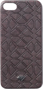 DIAMOND SPLIT LEATHER IPHONE5 CASE BURGUNDY
