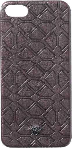 DIAMOND SPLIT LEATHER IPHONE5 CASE BURGUNDY