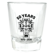 DT 50 YEARS SHOT GLASS 2OZ CLR/BLK