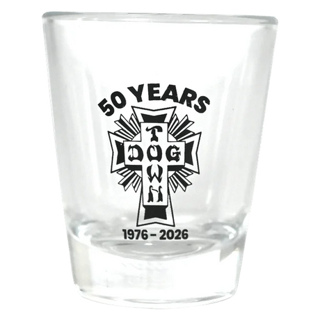 DT 50 YEARS SHOT GLASS 2OZ CLR/BLK