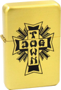 DOGTOWN CROSS BRUSHED METAL LIGHTER GOLD/BLK