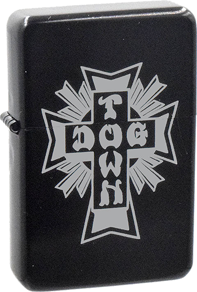 DOGTOWN CROSS TSHIRT BRUSHED METAL LIGHTER BLK/WHT
