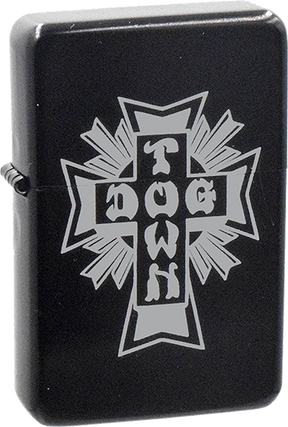 DOGTOWN CROSS TSHIRT BRUSHED METAL LIGHTER BLK/WHT