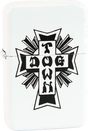 DOGTOWN CROSS BRUSHED METAL LIGHTER WHT/BLK