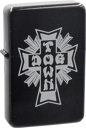 DOGTOWN ESE CROSS FLIP TOP METAL LIGHTER BLK/WHT