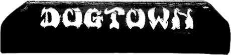 DOGTOWN LOGO COUCH CURB PILLOW BLACK 22"x7"x6"