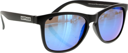 HAPPY HOUR BLACK MAMBA MATTE BLK/BLU SUNGLASSES