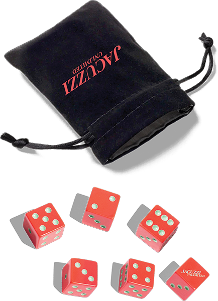 JACUZZI  SNAKE EYES LOADED DICE SET SALMON
