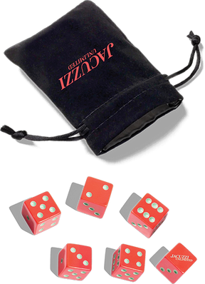 JACUZZI  SNAKE EYES LOADED DICE SET SALMON