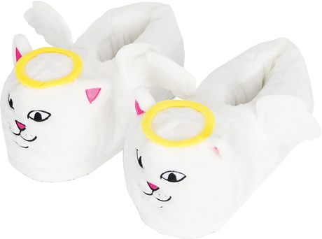 RIP N DIP LORD ANGEL PLUSH SLIPPERS S/M 4-8 WHT