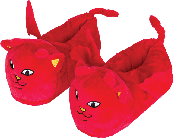 RIP N DIP LORD DEVIL PLUSH SLIPPERS S/M 4-8 RED