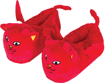 RIP N DIP LORD DEVIL PLUSH SLIPPERS L/XL 9-13 RED