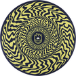 SPITFIRE TURNTABLE SLIP MAT - SWIRLED CLASSIC BLK/YEL
