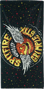 SPITFIRE FLYING GRIMPLE BEACH TOWEL BLACK