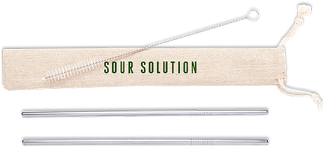 SOUR STAINLESS STEEL DRINK STRAW