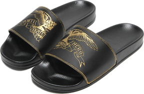 ANTI HERO BASIC EAGLE SLIDE SANDAL SIZE 11 BLACK/GOLD