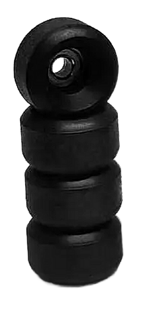 Social Radial Pro Fingerboard Wheels Black 7mm 65d