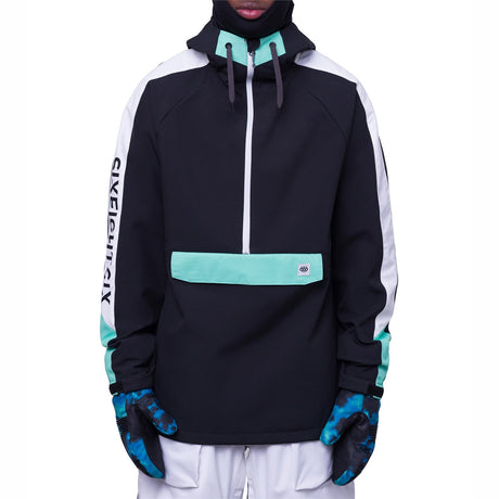 686 Waterproof Anorak Mens Black Mint L