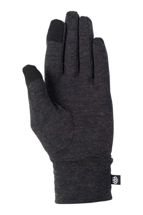 686 Merino Glove Liner Mens Black Heather