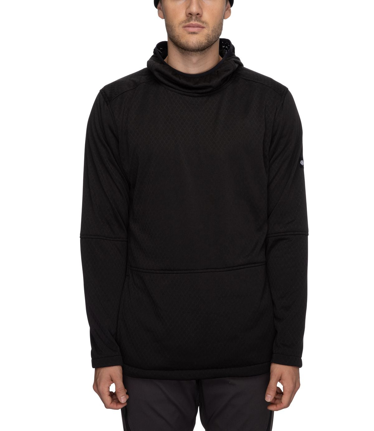 686 Mission Grid Fleece Hoody Mens Black