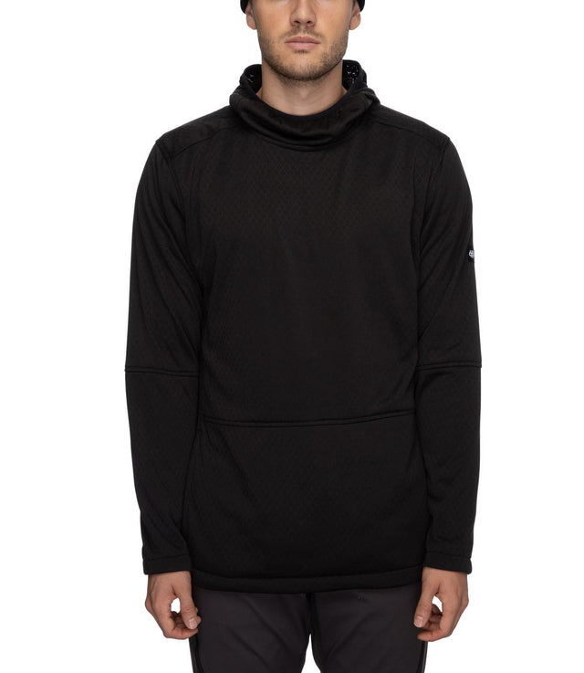686 Mission Grid Fleece Hoody Mens Black