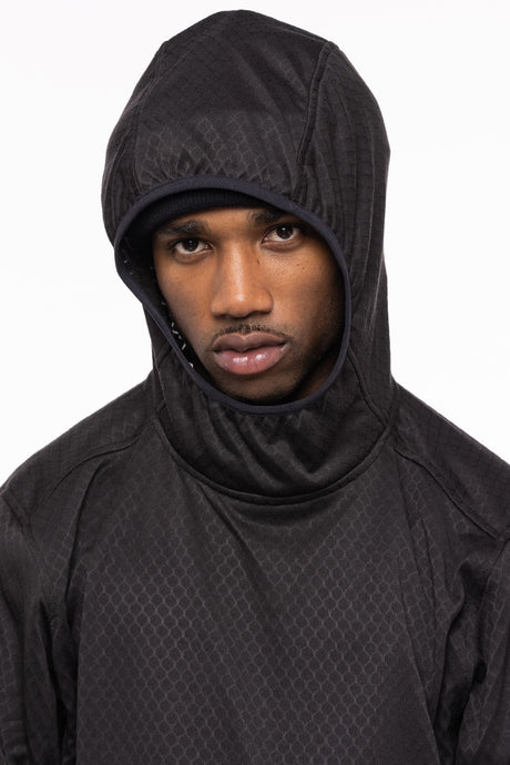 686 Mission Grid Fleece Hoody Mens Black