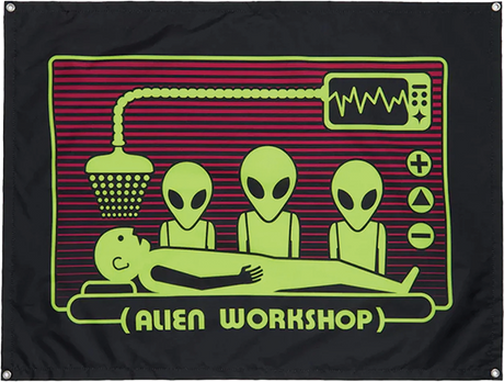 ALIEN WORKSHOP ABDUCTION BANNER 24X36" BLK/LIME