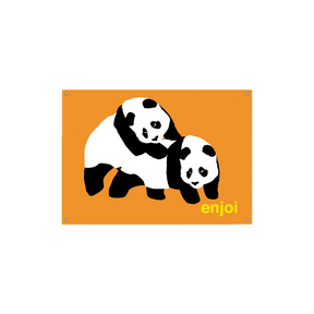 ENJOI PIGGY BACK PANDA BANNER BLACK/WHITE