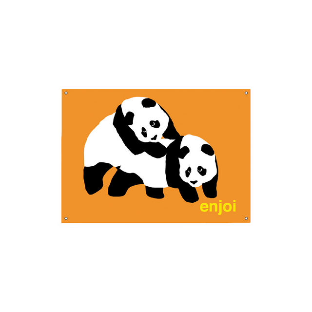 ENJOI PIGGY BACK PANDA BANNER BLACK/WHITE