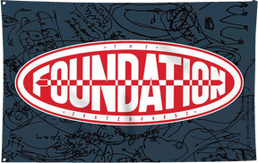 FOUNDATION OVAL LOGO FLAG BANNER