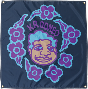 KROOKED SWEATPANTS REDUX BANNER 36x36"