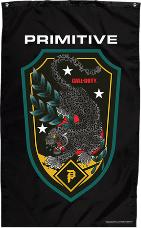 PRIMITIVE BLACK JAGUAR BANNER BLACK