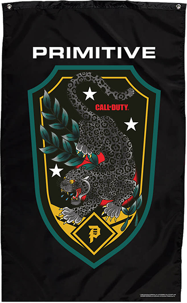 PRIMITIVE BLACK JAGUAR BANNER BLACK