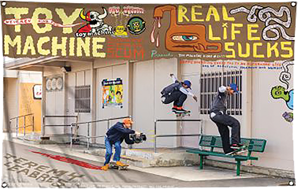 TOY MACHINE JEREMY LEABRES FLAG/BANNER 60"x40"