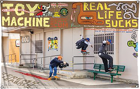 TOY MACHINE JEREMY LEABRES FLAG/BANNER 60"x40"
