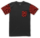 Supra Premium Pocket T Shirt Black Red