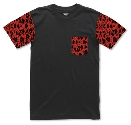 Supra Premium Pocket T Shirt Black Red