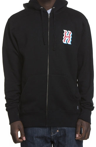 The Hundreds Crook Zip Up Hoody Black
