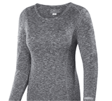 Terramar Cloud Nine 2.0 Printed Scoop Womens Dark Grey Melange Large