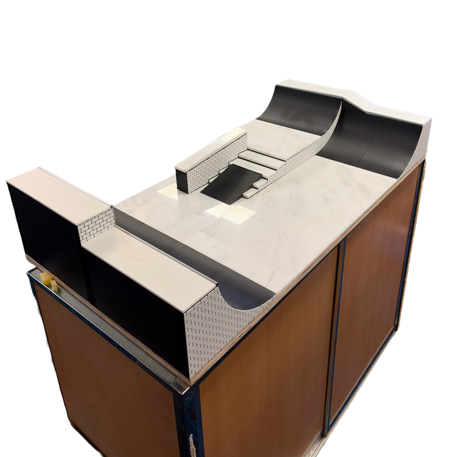 APEX FINGERBOARD PARK Black White 2x3