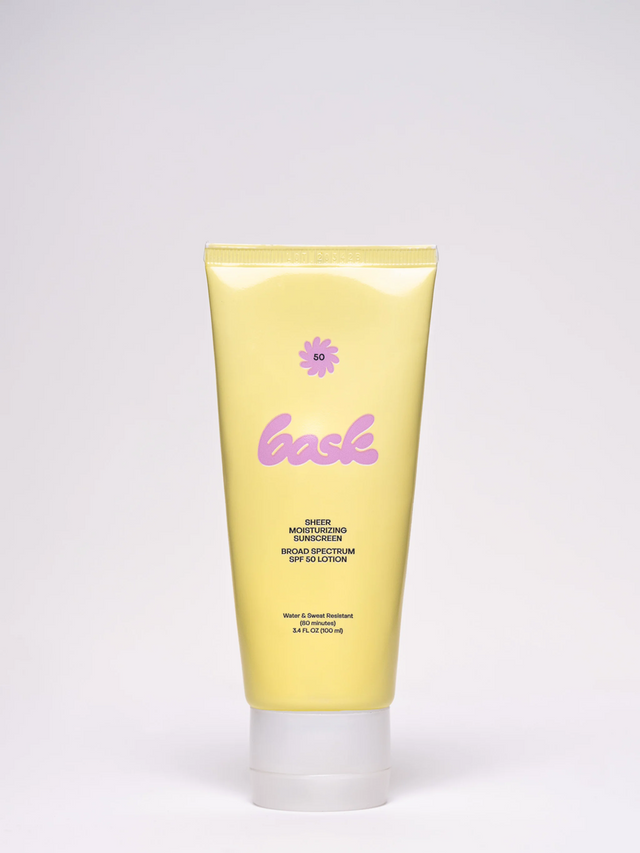 Bask Broad Spectrum Lotion 50SPF Sunscreen White 3.4 oz