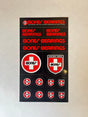 Bones Sticker Decal Sheet Black Red 4x8