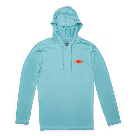 Catch Fish Longsleeve Hooded UPF Aqua