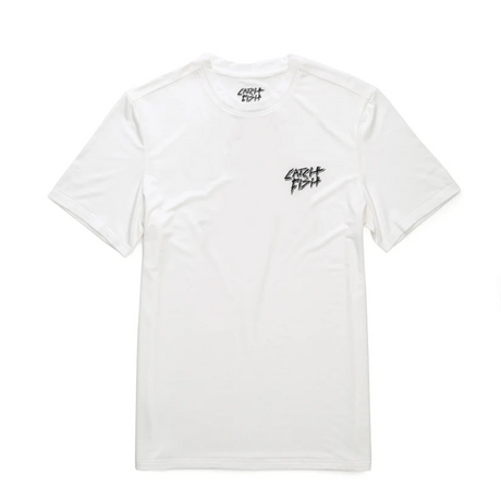 Catch Fish Playn Hooky Tech Tshirt White Black