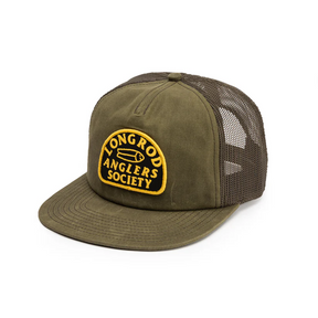 Catch Fish Surf LongRod Trucker Hat Olive Snapback