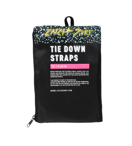 Catch Surf Tie Down Straps Black 12 foot