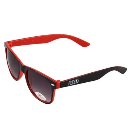 Wishbone Sunglasses Wood Arm Black Red Chrome OneSize
